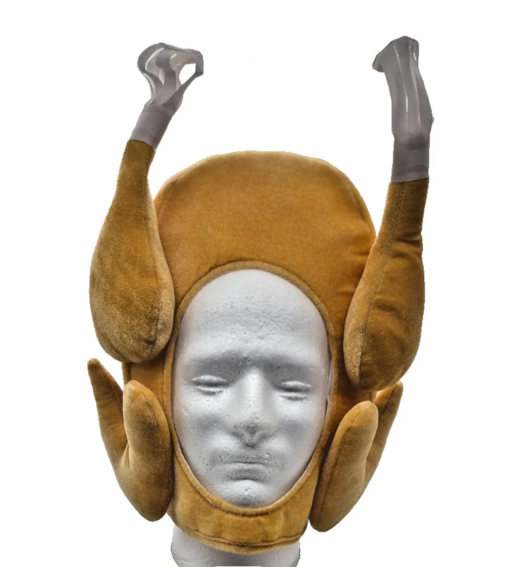 Roasted Turkey Novelty Hat Plush Thanksgiving Day/ Halloween Costume Party
